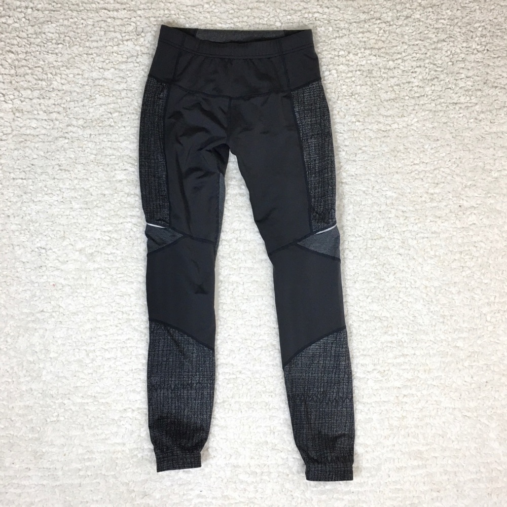 Prana Grey and Black Patchwork Leggings